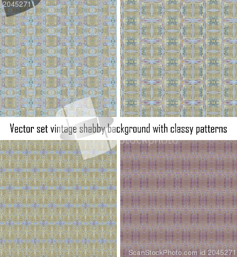 Image of Vector set vintage background classical patterns