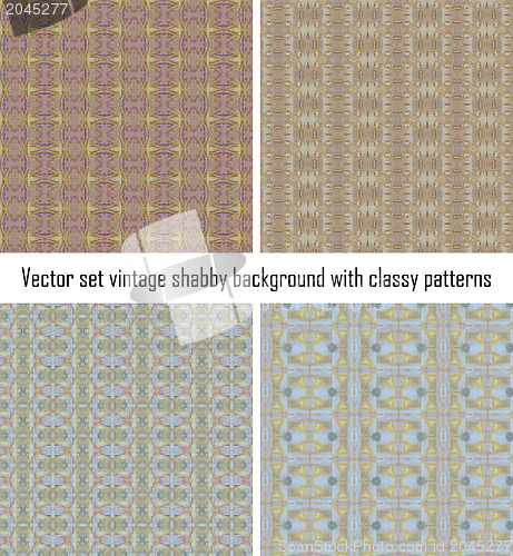 Image of Vector set vintage background classical patterns