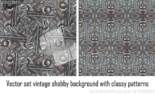 Image of Vector set vintage background classical patterns