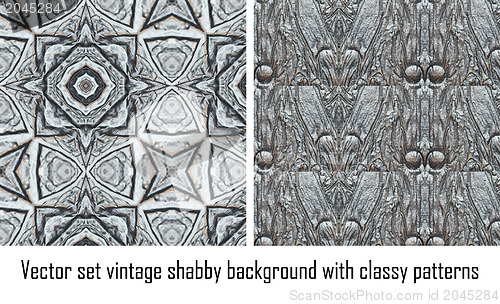 Image of Vector set vintage background classical patterns