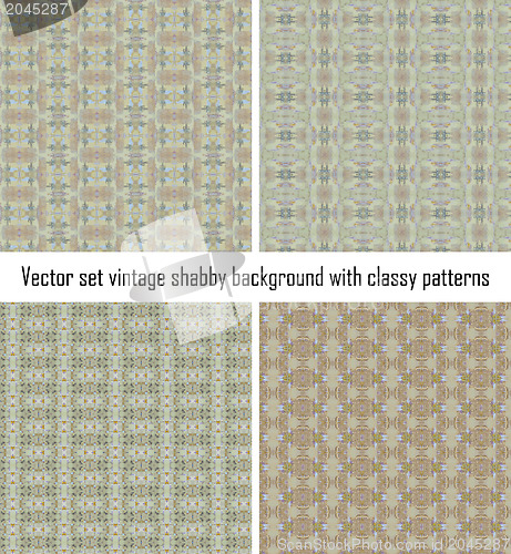 Image of Vector set vintage background classical patterns