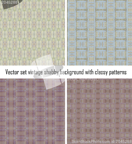 Image of Vector set vintage background classical patterns