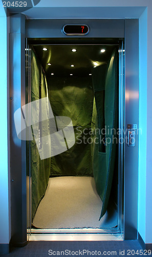 Image of covered elevator