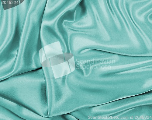 Image of Blue satin textile background