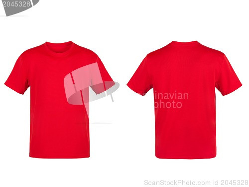 Image of Red T-shirt isolated on white background