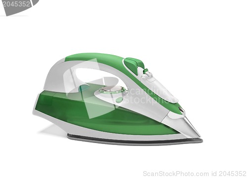 Image of modern new electric iron on white background