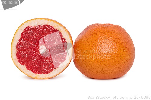 Image of grapefruits on white background
