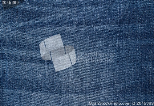 Image of Worn Blue Denim Jeans texture, background