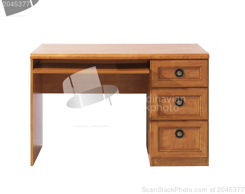 Image of office desk isolated