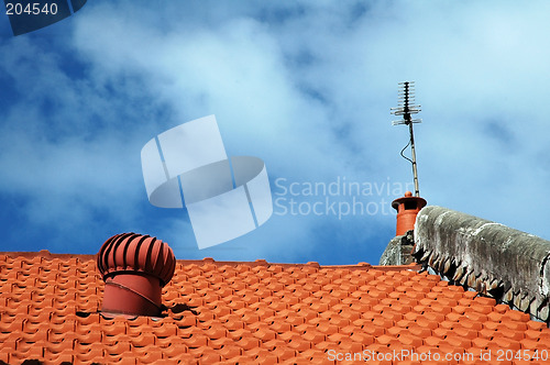 Image of tiled roof detail