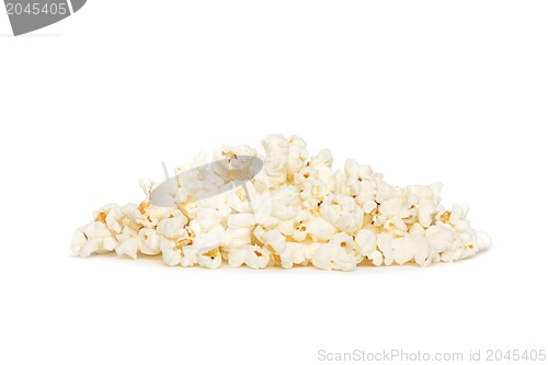 Image of Popcorn pile isolated on white