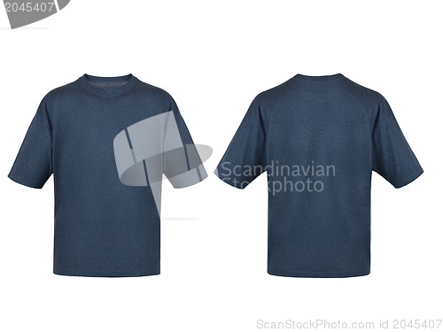 Image of Blue T-shirt isolated on white background