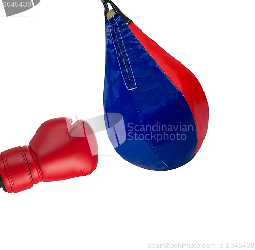 Image of strike on a punching bag