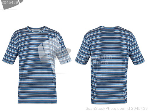 Image of blue striped t-shirt