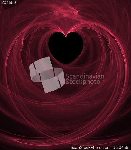 Image of Black Heart Pink Swirls