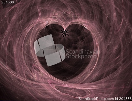 Image of Pink and Black Heart with Flower