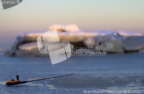 Image of ice fishing rod