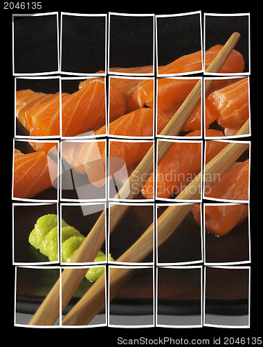 Image of salmon sushi