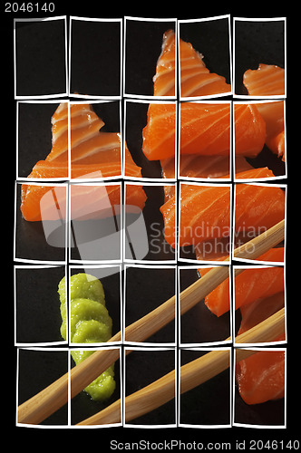 Image of salmon sushi