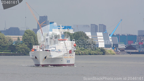 Image of Containership in the harbor of Rotterdam
