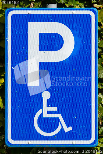 Image of Parking sign for disable people 