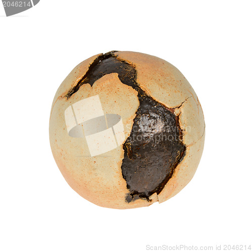 Image of Old cracked clay pottery isolated