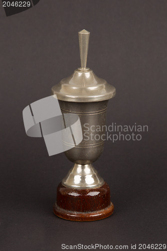 Image of Very old trophy cup isolated