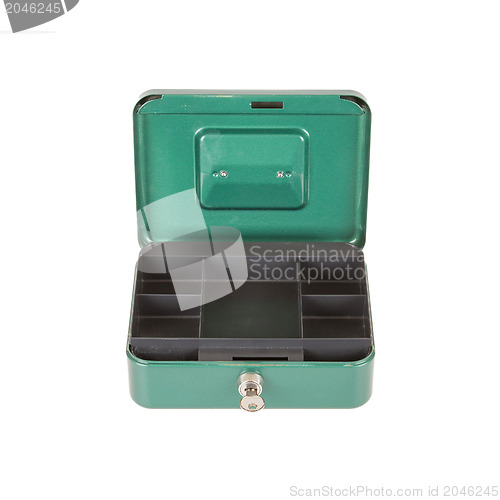 Image of Green moneybox isolated