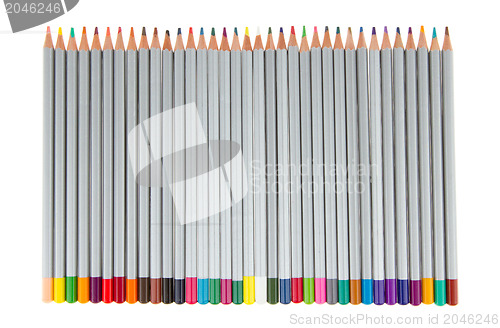 Image of Many different color pencils