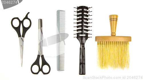 Image of Set of barber tools