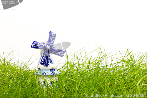 Image of Dutch mini porcelain windmill