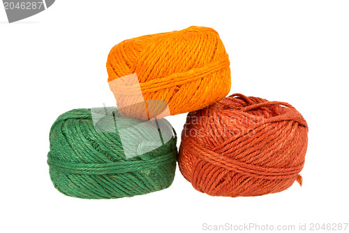 Image of Knitting yarn isolated on a white background