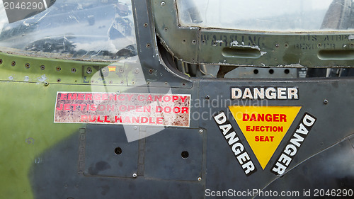 Image of Close-up of a Vietnam war airplane