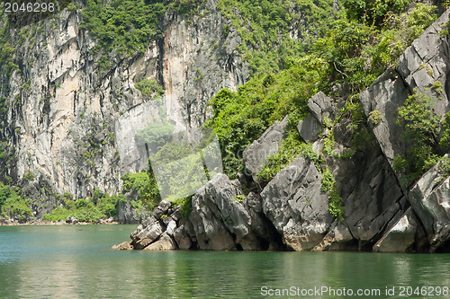 Image of Limestone rocks in Halong Bay, Vietnam