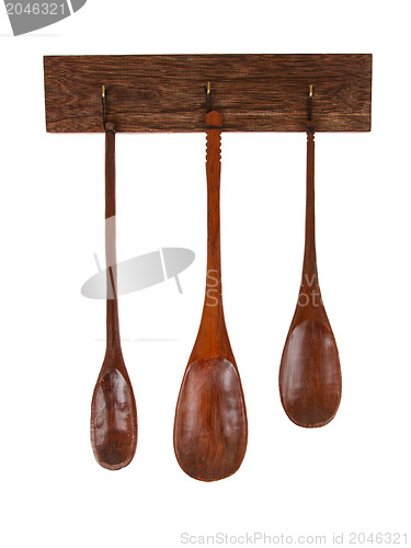 Image of Wooden spoons isolated