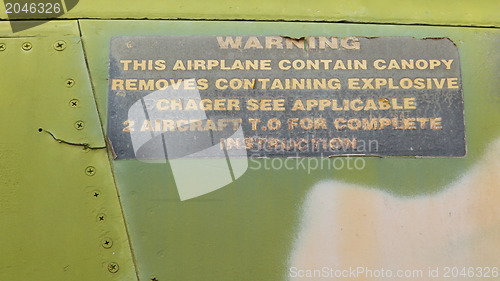 Image of Close-up of a Vietnam war airplane