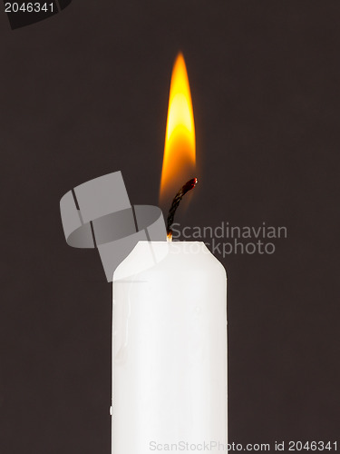 Image of White candle isolated