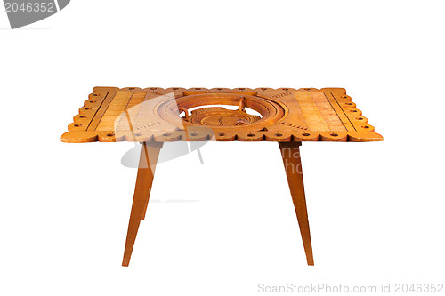 Image of Old wooden table from Suriname, isolated 