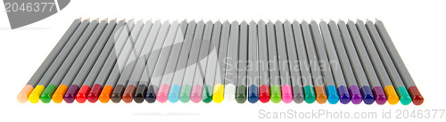 Image of Many different color pencils