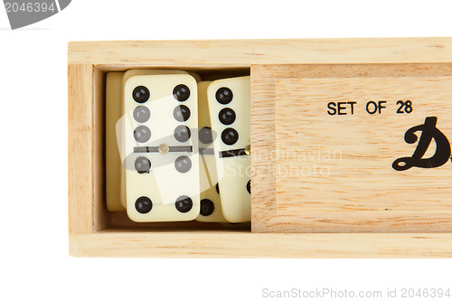 Image of Domino in wooden box