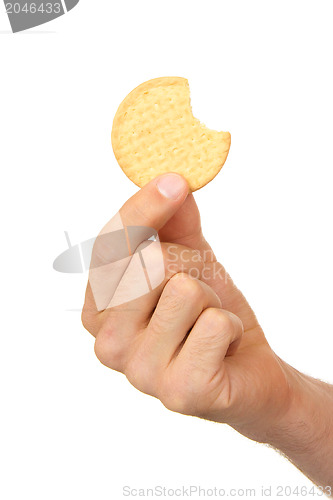 Image of Man with a biscuit in his hand