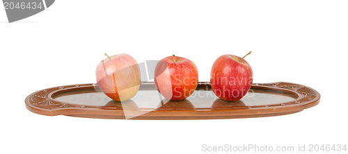 Image of Small wooden tray from Suriname, isolated