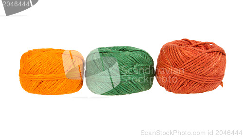 Image of Knitting yarn isolated on a white background