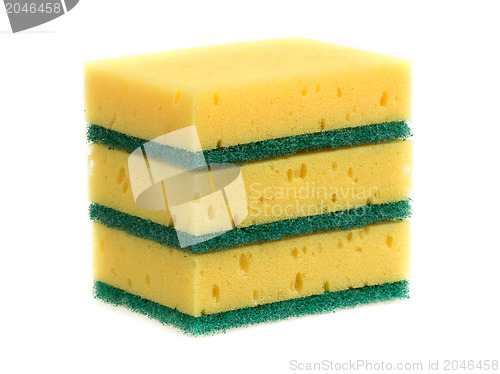 Image of Kitchen sponge isolated