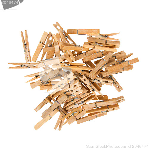 Image of Old wooden clothespins