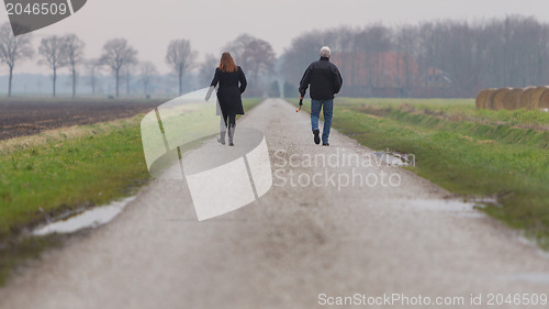 Image of Man and woman walking