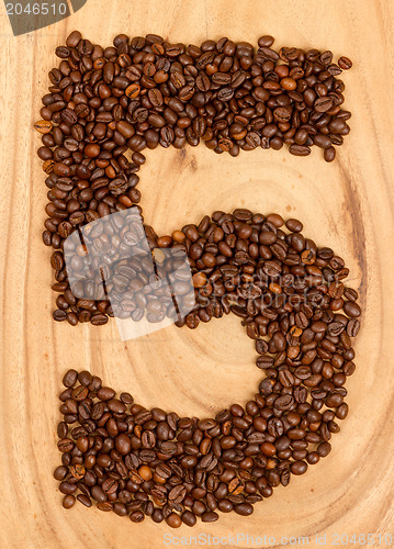 Image of Number from coffee beans