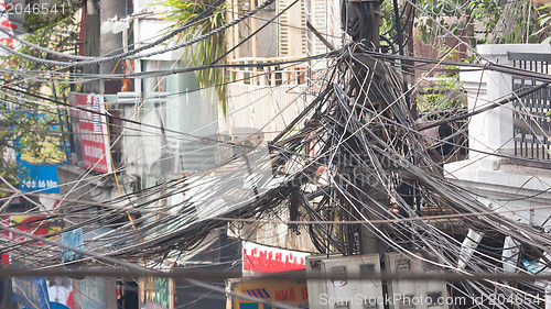 Image of A tangle of cables and wires