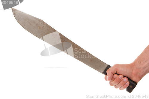 Image of Man holding a machete