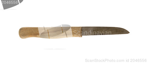 Image of Old wooden knife, isolated